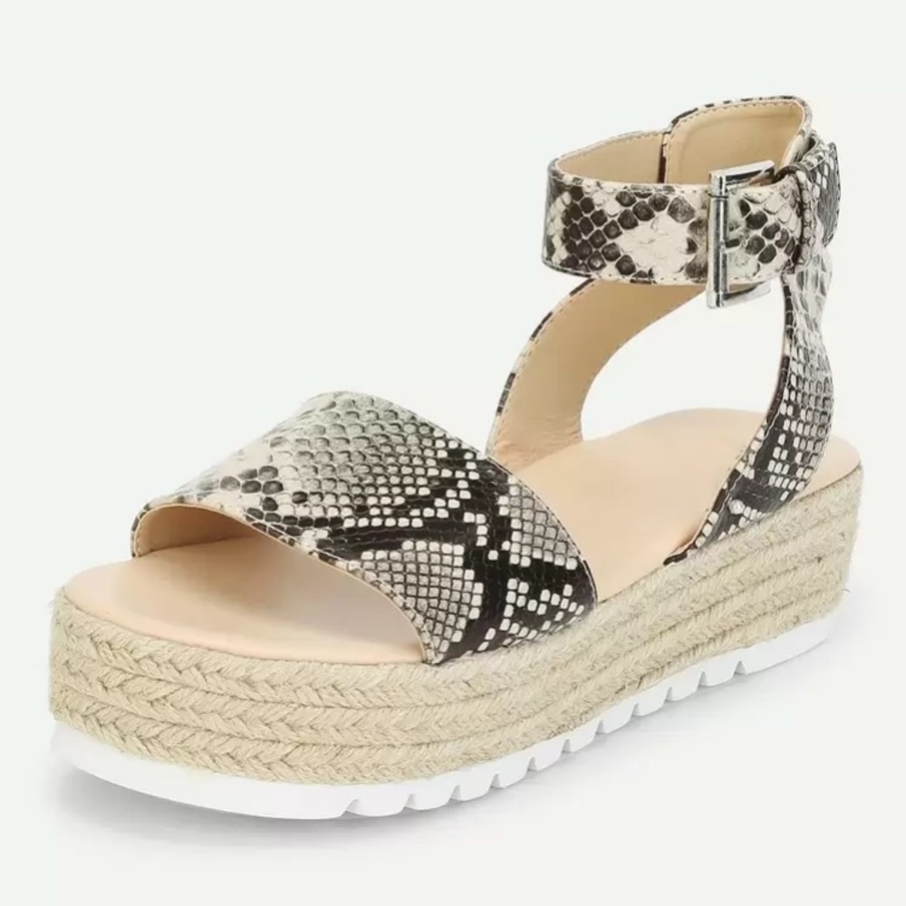 Snake print espadrilles